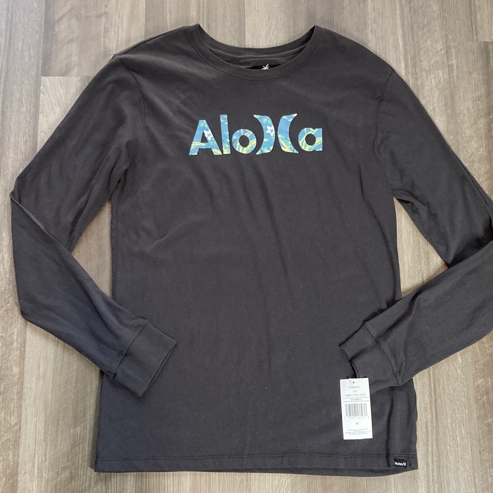 NWT Hurley Aloha Everyday Washed Tee Shirt Hawaiian Islands Map graphic sz M
